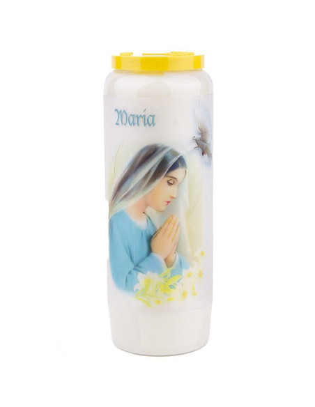 Bougie de neuvaine à Marie - modèle 5 - carton 20 pièces