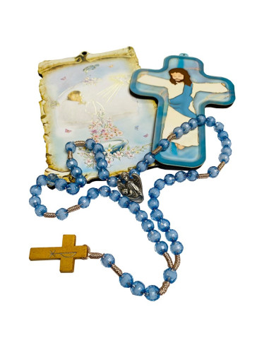 Regalos de nacimiento azules para la protección de un bebé