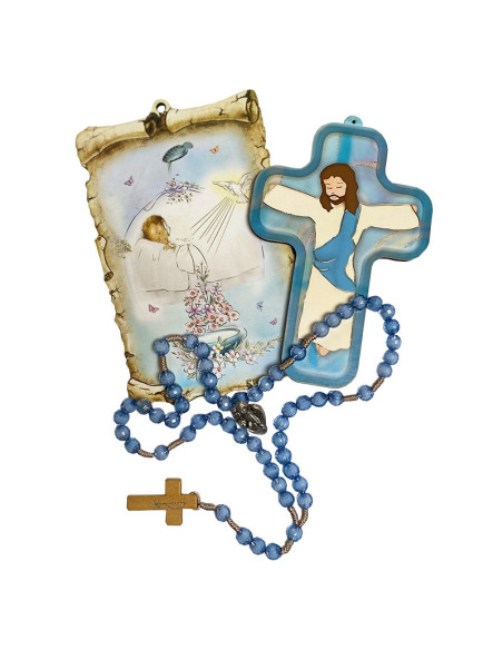 Regalos de nacimiento azules para la protección de un bebé