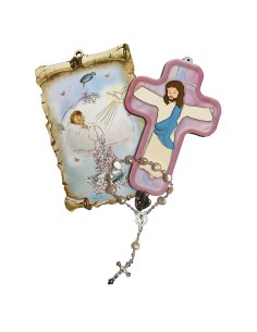 Cadeaux de naissance rose protection bébé