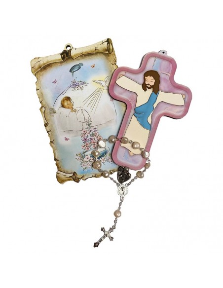 Cadeaux de naissance rose protection bébé