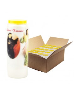 Novena candle to Saint Faustina - box of 20 pieces