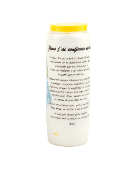 Novena candle to Saint Faustina