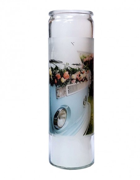 7-Tage-Glaskerze Hochzeit – Retro-Van