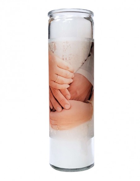 Bougie 7 jours en verre Mariage - Forever