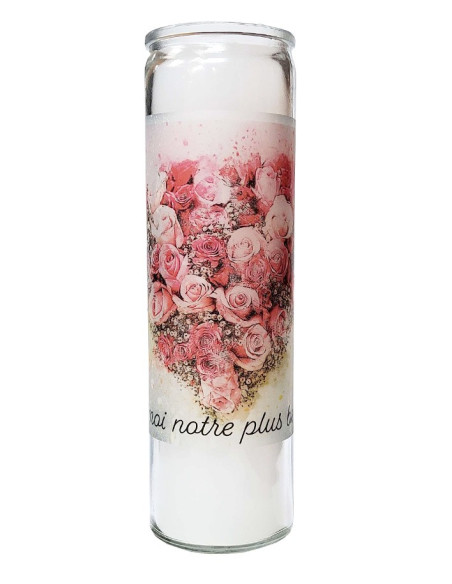 7-day glass wedding candle - Bouquet