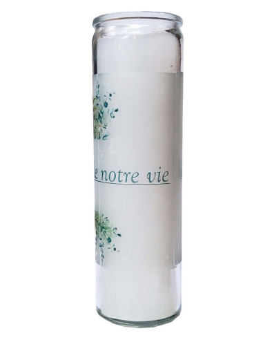 7-day glass wedding candle - the most beautiful day