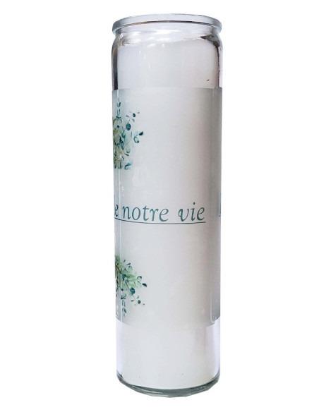 7-day glass wedding candle - the most beautiful day