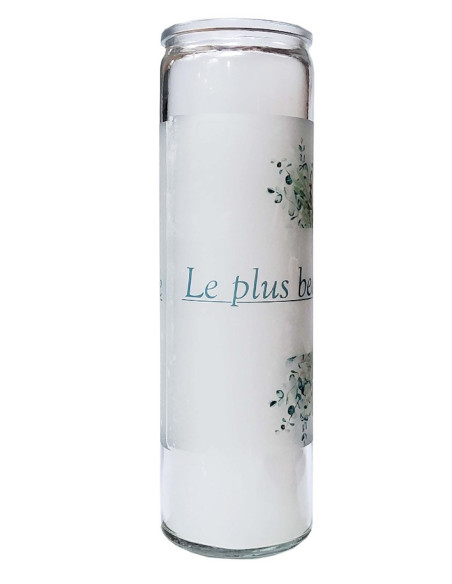 7-day glass wedding candle - the most beautiful day