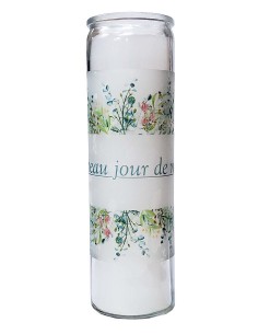 Bougie 7 jours en verre Mariage - Le plus beau jour
