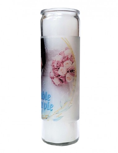 Bougie 7 jours en verre Mariage - Ensemble