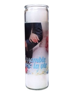 Vela de cristal para boda de 7 días - Juntos