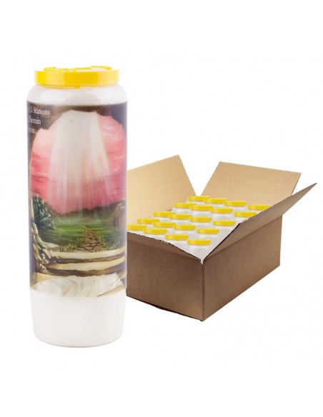 Candela novena alle 15 stazioni della Via Crucis - scatola da 20 pezzi