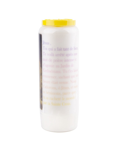 Bougie de neuvaine aux 15 stations du Chemin de Croix - carton 20 pièces