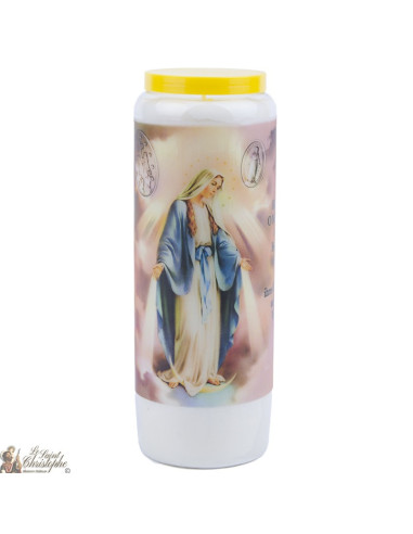 Velas Novena Medallón Virgen Milagrosa - 20 piezas