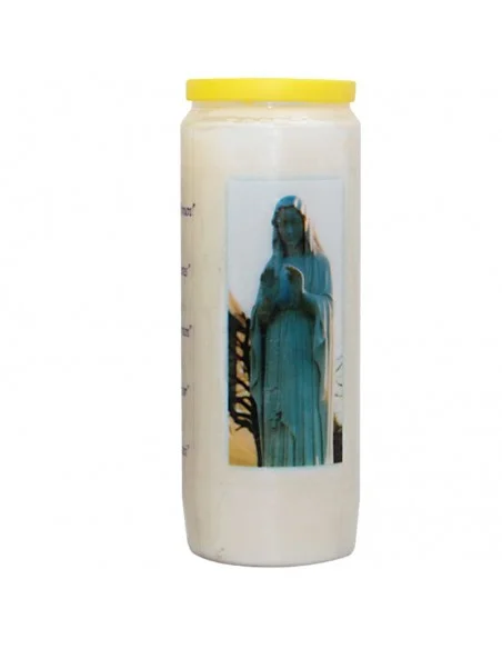 Bougie de neuvaine à la Vierge des pauvres de Banneux N.D