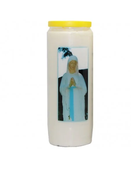 Bougie de neuvaine à la Vierge des pauvres de Banneux N.D