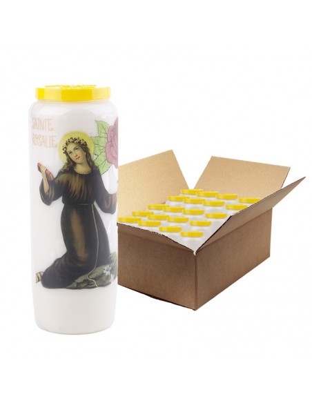Velas de Novena a Santa Rosalía - caja de 20 piezas