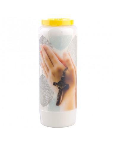Novena candle with Joined Hands - box of 20 pieces