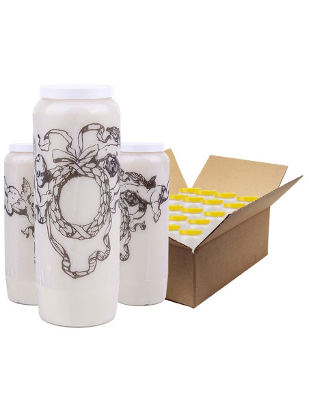 Novena candle to the Angels - box of 20 pieces