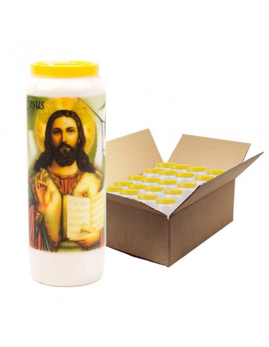 Novena candle to Jesus - model 4 - box of 20 pieces