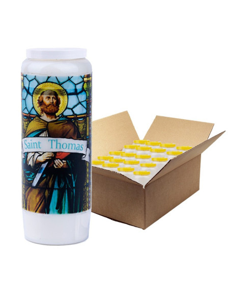 Novena candle to Saint Thomas - box of 20 pieces