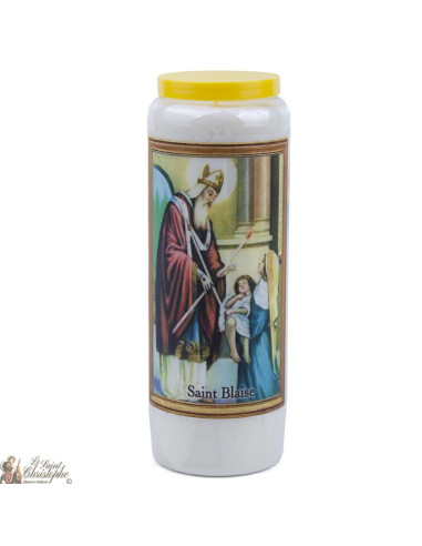 Novena candle to Saint Blaise - box of 20 pieces