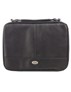 Schwarze Bibelhülle mit Fächern - groß