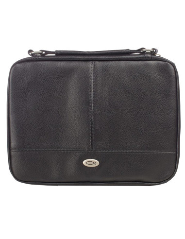 Housse pour Bible noire avec compartiments- grande