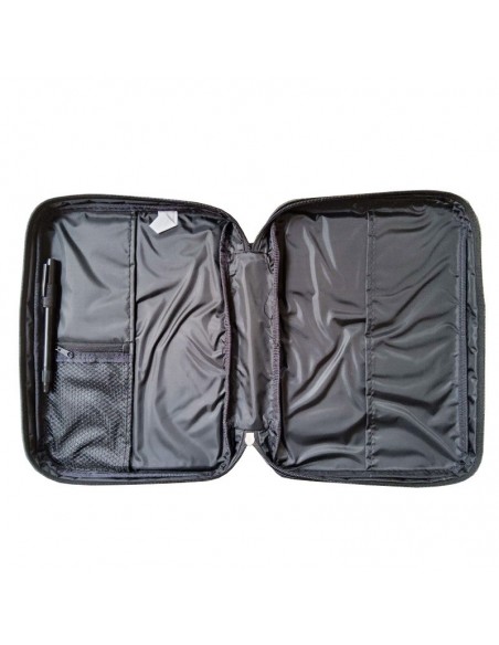 Black Bible cover with compartments - large