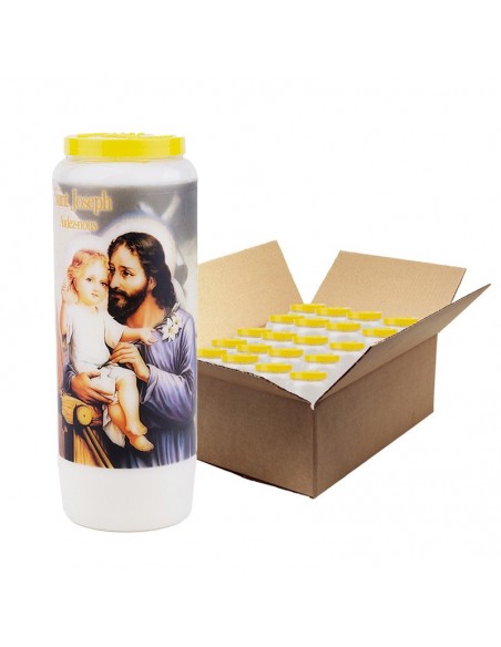 Novena candle to Saint Joseph - box of 20 pieces