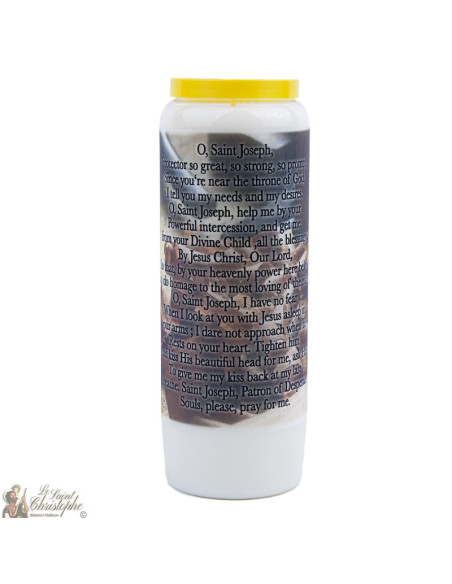 Novena candle to Saint Joseph - box of 20 pieces