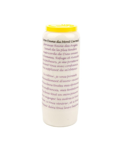 Bougie de neuvaine blanche à Notre-Dame du Mont Carmel 1