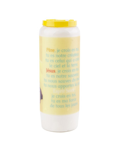 Bougie de neuvaine Père, Jésus et Saint Esprit - carton 20 pièces