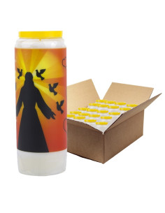 Bougie de neuvaine prière à Dieu modèle 3 - carton 20 pièces