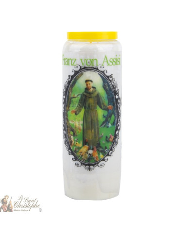 Novena candle prayer to Saint Francis of Assisi - box of 20 pieces