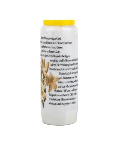 Bougie de neuvaine prière à Sainte Maria Goretti- carton 20 pièces