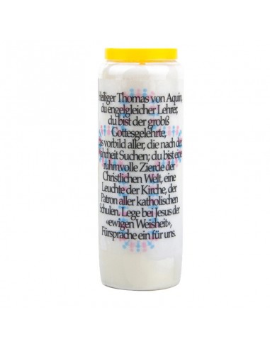 Bougie de neuvaine à Saint Thomas d'Aquin - carton 20 pièces