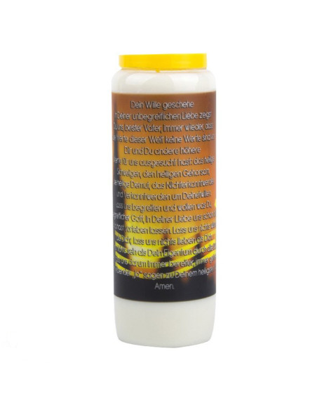 Bougie de neuvaine prière Votre Volonté - carton 20 pièces