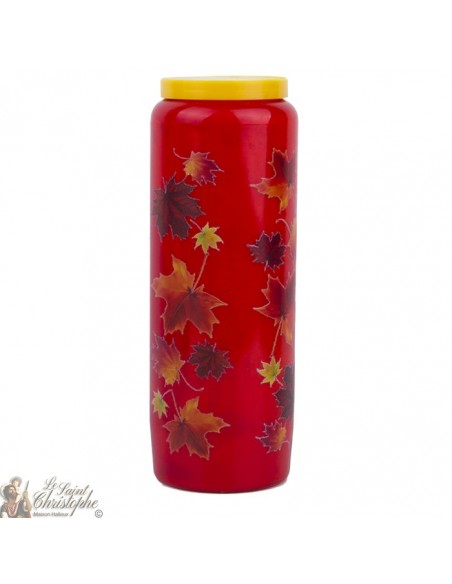 Bougie de neuvaine toussaint rouge 1 - carton 20 pièces