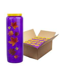 Novena candle all saints purple - box of 20 pieces