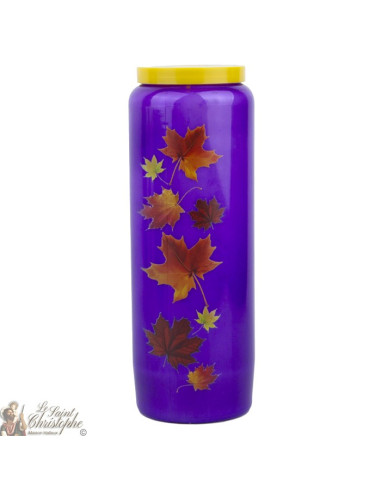 Novena candle all saints purple - box of 20 pieces