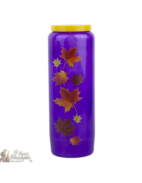 Vela de novena todos los santos violeta - caja de 20 piezas