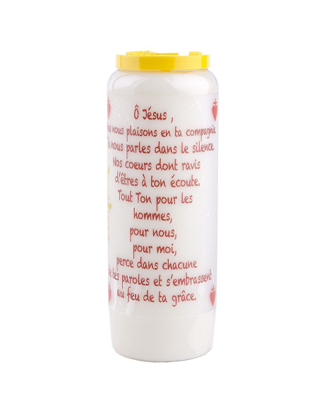 Bougie de neuvaine merci au Coeur de Jésus
