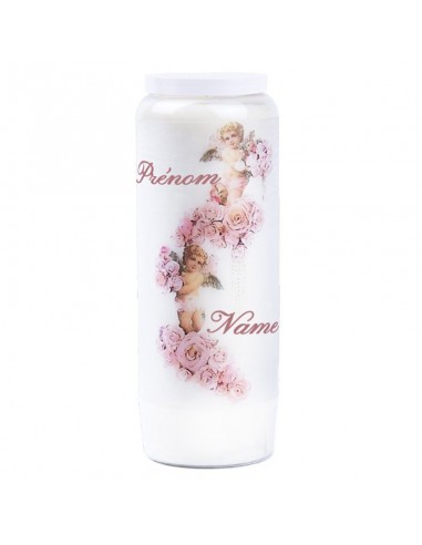 Customizable first name Angels novena candle