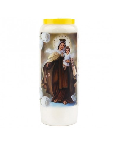 Novena candle to Our Lady of Mount Carmel