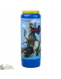 Dark blue novena candle to Saint George - box of 20 pieces