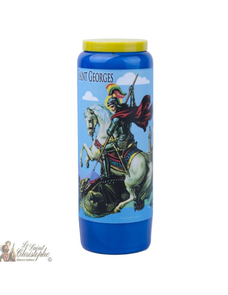 Dark blue novena candle to Saint George - box of 20 pieces