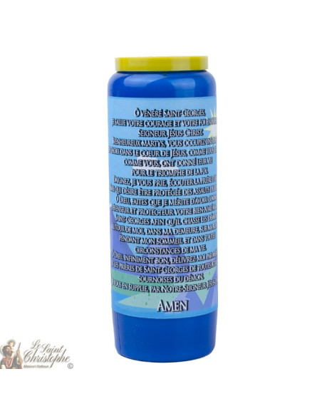 Dark blue novena candle to Saint George - box of 20 pieces