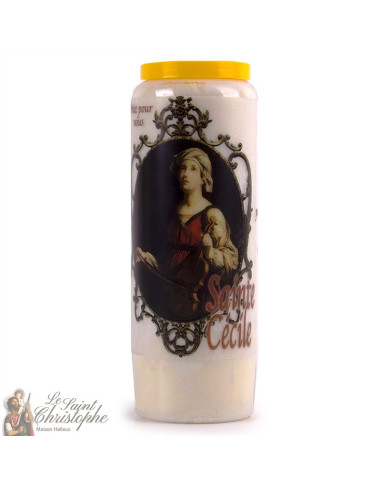 Vela de novena a Santa Cecilia - caja de 20 piezas